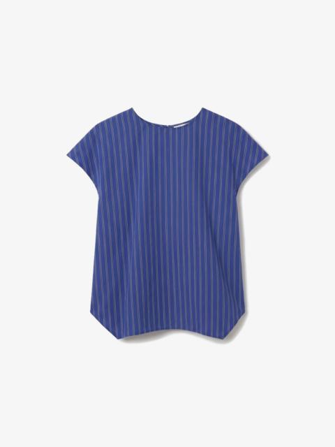 M.M.LaFleur Didion Drape Top - Striped Poplin