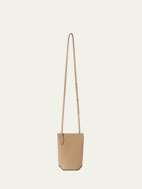 Valextra Vivi Leather Crossbody Phone Bag
