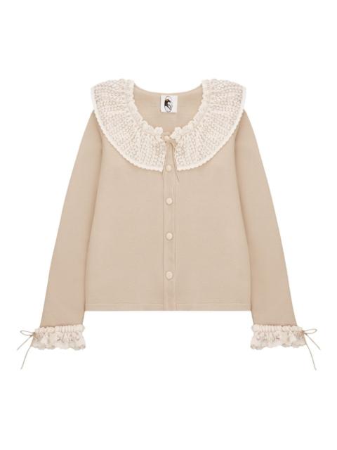 SLEEPER Malena lace-collar cardigan