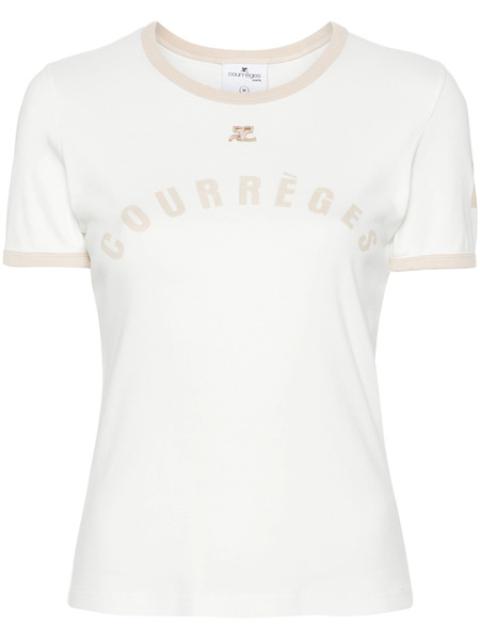 courrèges T-shirt with contrasting edge