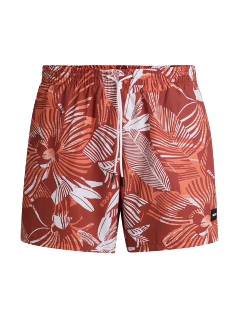 BOSS FULLY LINED SWIM SHORTS WITH SEASONAL PRINT