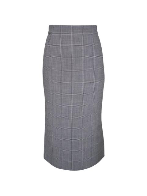 AKRIS checked midi skirt