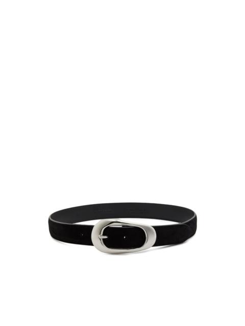 Anderson's oval-buckle suede belt