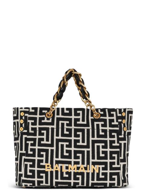 Balmain 1945 SOFT CABAS MONOGRAM HANDBAG