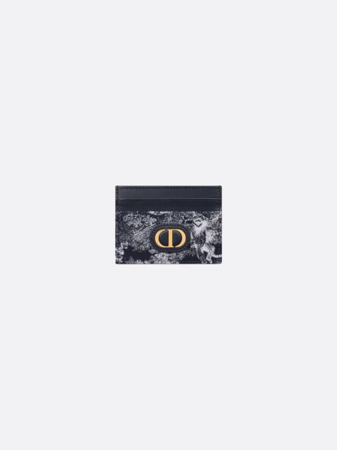 【スタイリッシュ】Dior 30 Montaigne Freesia カードホルダー 30 Montaigne Freesia Card Holder Gold-Tone Dior Oblique