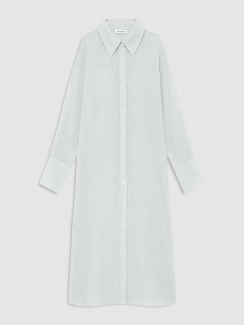 ANINE BING Noemi Dress - Green And White Mini Stripe