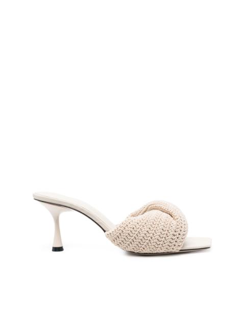 Studio Amelia 75mm twist-detail crochet mules