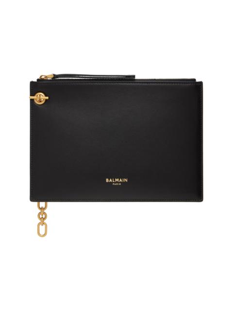 Balmain Black Pulse Zipped Pouch