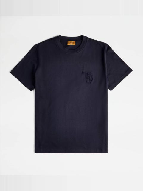 Tod's ROUND NECK T-SHIRT - BLUE