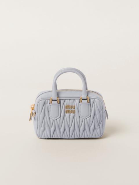 Miu Miu Matelassé nappa leather top-handle mini-bag