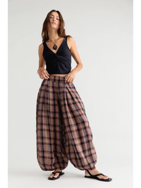 FREE PEOPLE Moonflower Plaid Pull-On Balloon Pants