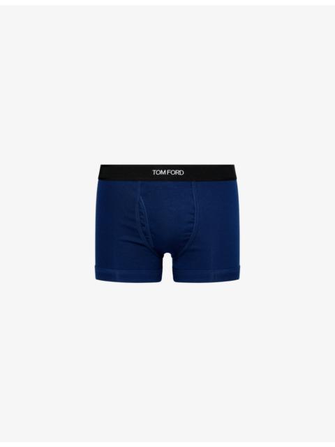 TOM FORD Branded-Waistband Cotton-Jersey Boxer Briefs