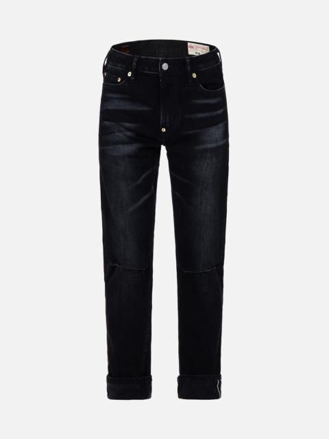 EVISU SEAGULL AND LOGO PRINT SLIM-FIT JEANS