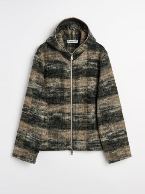 Our Legacy Full Zip Hood Night Woods Check Lofty Wool