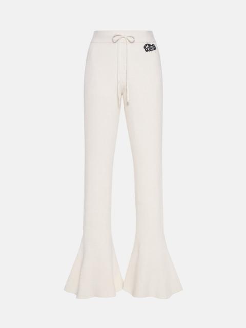 Alessandra Rich WOOL BLEND KNITTED TROUSERS