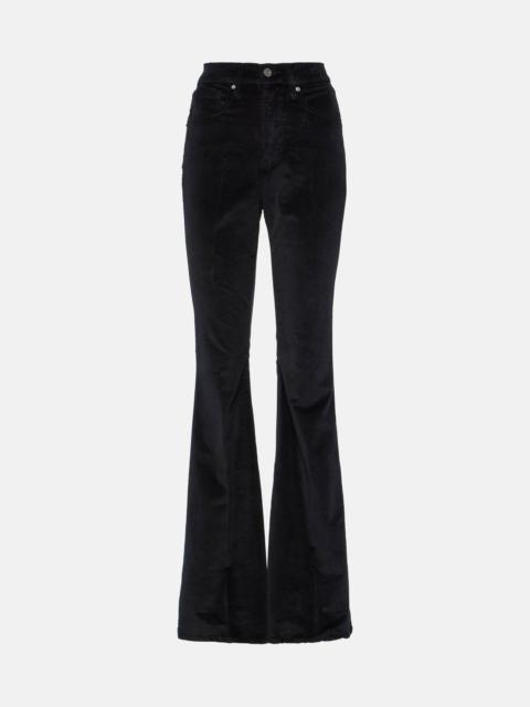 VERONICA BEARD Sheridan high-rise velvet flared pants