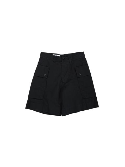 MARGARET HOWELL MHL Cargo Pocket Shorts Cotton Nylon Poplin Black