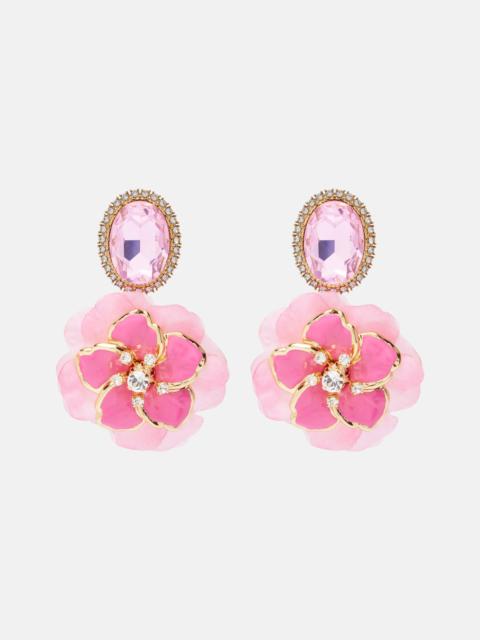 Dolce & Gabbana Embellished floral clip-on earrings