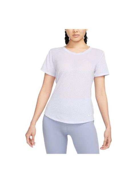 (WMNS) Nike Dri-FIT One Breathe Short-Sleeve Top 'Purple' DX0132-536