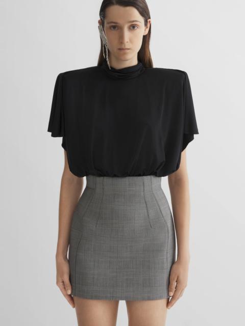 MUGLER black draped power bodysuit