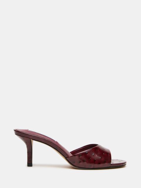 STEVE MADDEN KENDRIX OSTRICH DARK CHERRY LEATHER