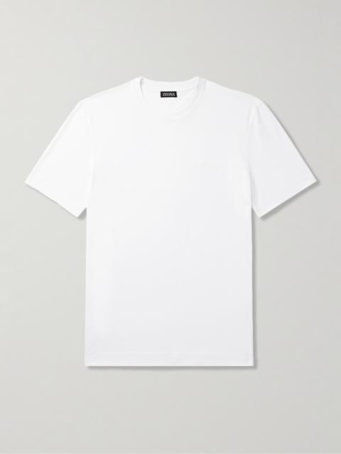 ZEGNA Slim-Fit Logo-Embroidered Cotton-Jersey T-Shirt