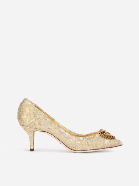 Dolce & Gabbana Taormina lace pumps with Devotion heart