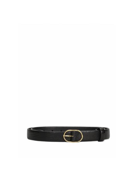 LARDINI lizard-effect buckle belt