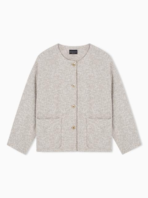 EMPORIO ARMANI BOUCLÉ JACQUARD JERSEY JACKET