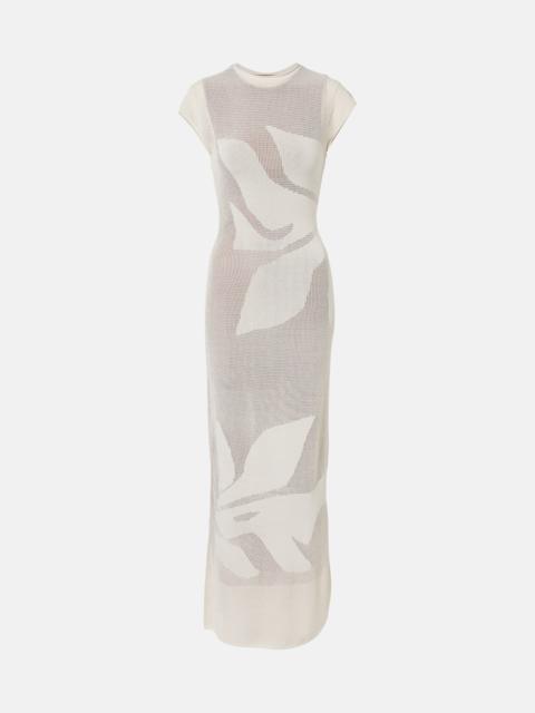 SIR. Solange knitted semi-sheer maxi dress