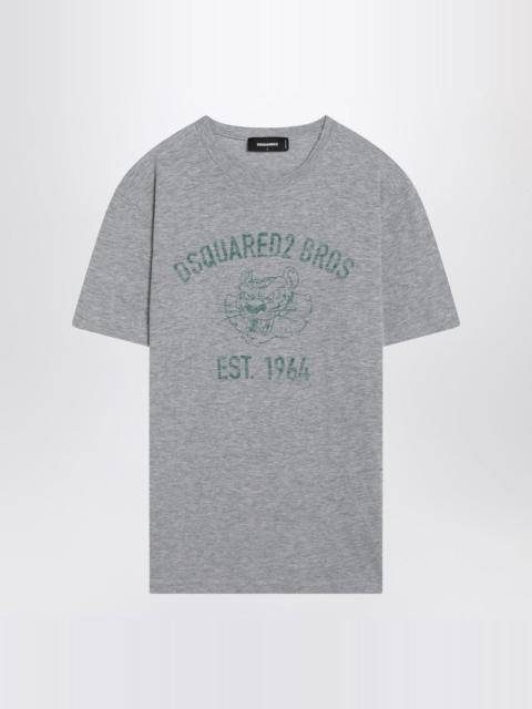 DSQUARED2 Dsquared2 Grey Melange T-Shirt With Logo Print Men