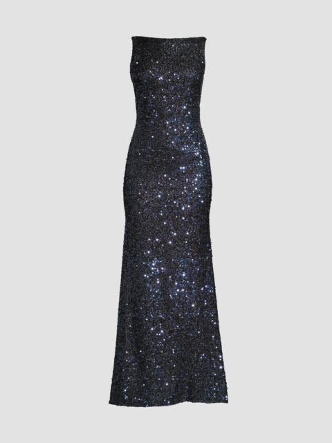 MAC DUGGAL Women's Sequin Sleeveless Sheath Gown - Midnight