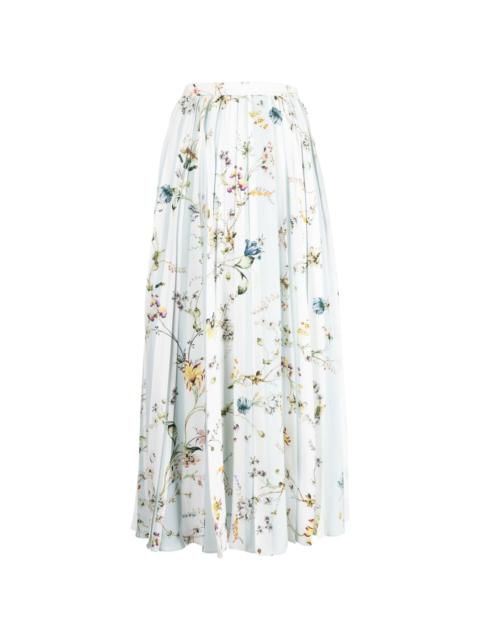Erdem floral-print flared skirt