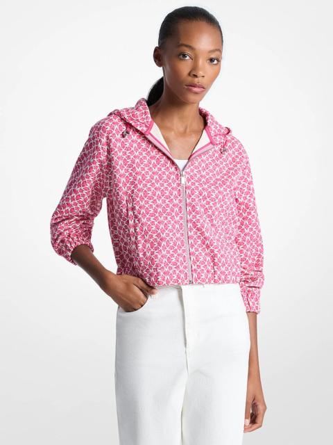 MICHAEL KORS Graphic Logo Cotton Blend Jacket