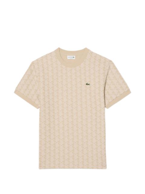 LACOSTE jacquard-monogram T-shirt