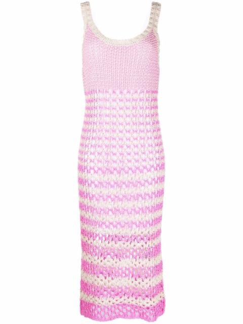 REDValentino striped crochet knit dress