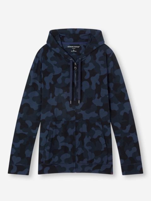 Derek Rose Men's Hoodie London 11 Micro Modal Navy