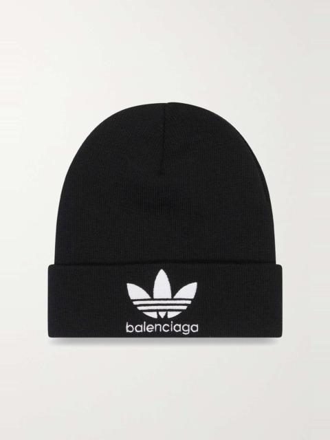 + adidas embroidered knitted beanie