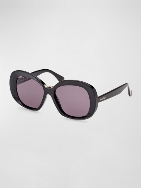 Max Mara Edna Acetate Round Sunglasses