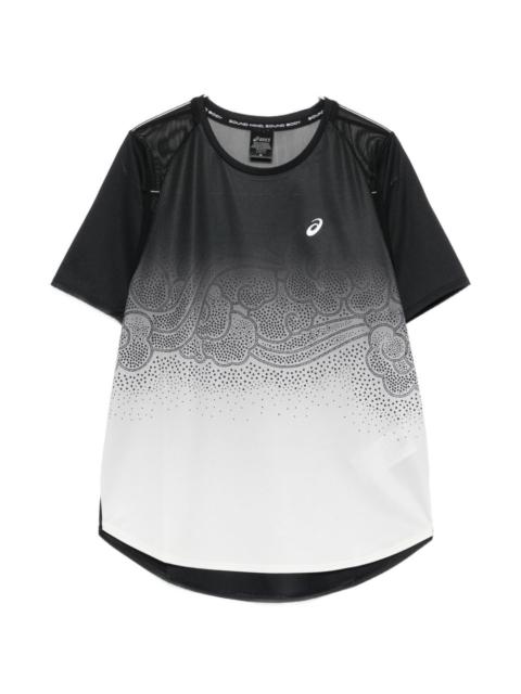 Asics Road mesh-panel printed T-shirt