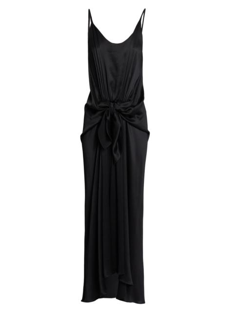 JW Anderson Women's Knotted Silk Maxi Dress - Black