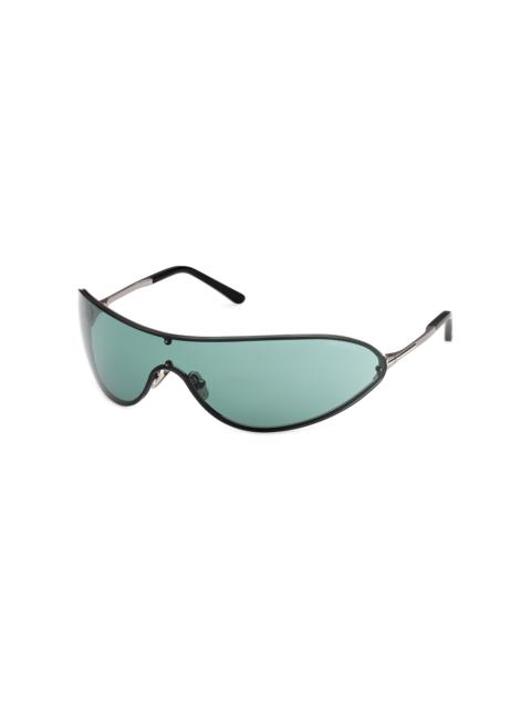 TOM FORD Brady Mask-Frame Metal Sunglasses