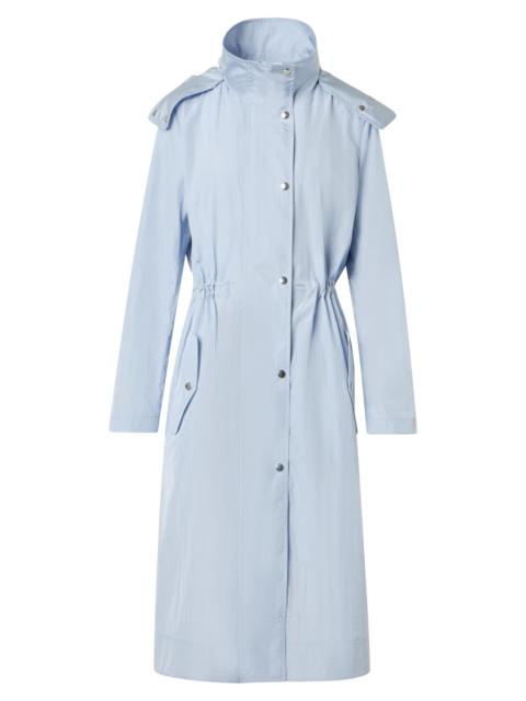 AKRIS Women's Water Repellent Hooded Parka Coat - Sky Blue