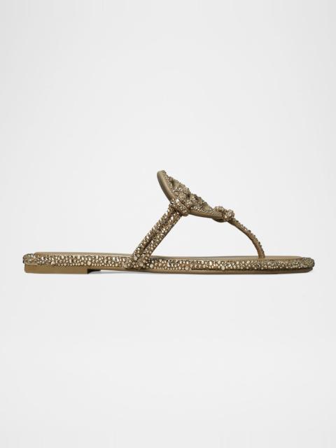 TORY BURCH Miller Embellished Medallion Flat Thong Sandals