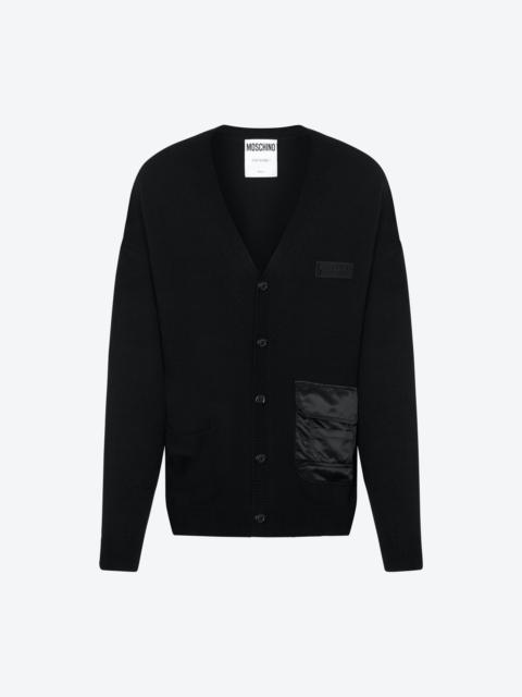 Moschino MULTIPOCKET DETAILS WOOL CARDIGAN