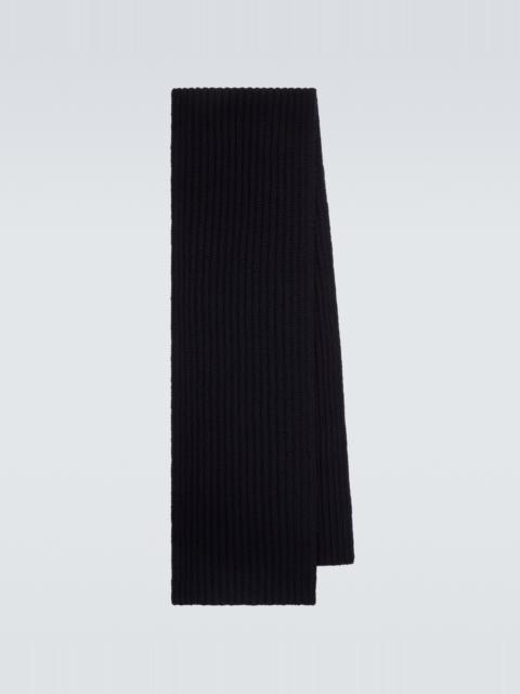 AGNONA Ribbed-knit cashmere scarf