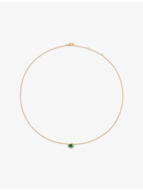 MONICA VINADER Odyssey Small 18ct Yellow-Gold Vermeil and Onyx Chain Necklace