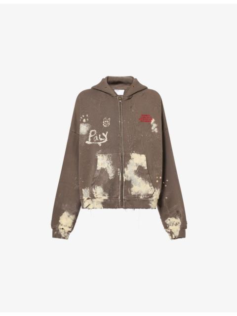 Paly Been Amess Zip-Up Cotton Hoody