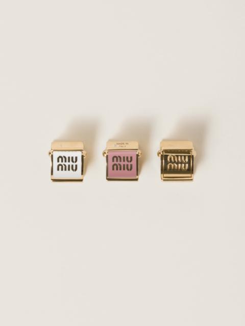 Miu Miu Enameled metal hair clips