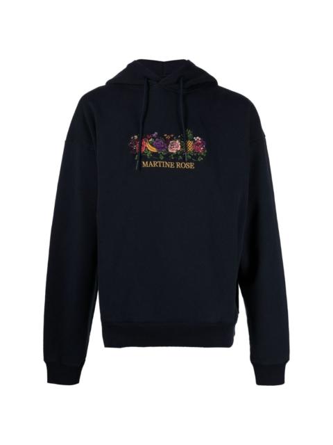 Martine Rose logo-embroidered drawstring hoodie